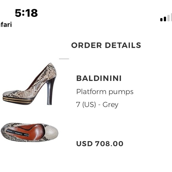 BALDININI
Platform pumps
7 (US) - Grey Like New - Picture 2 of 7